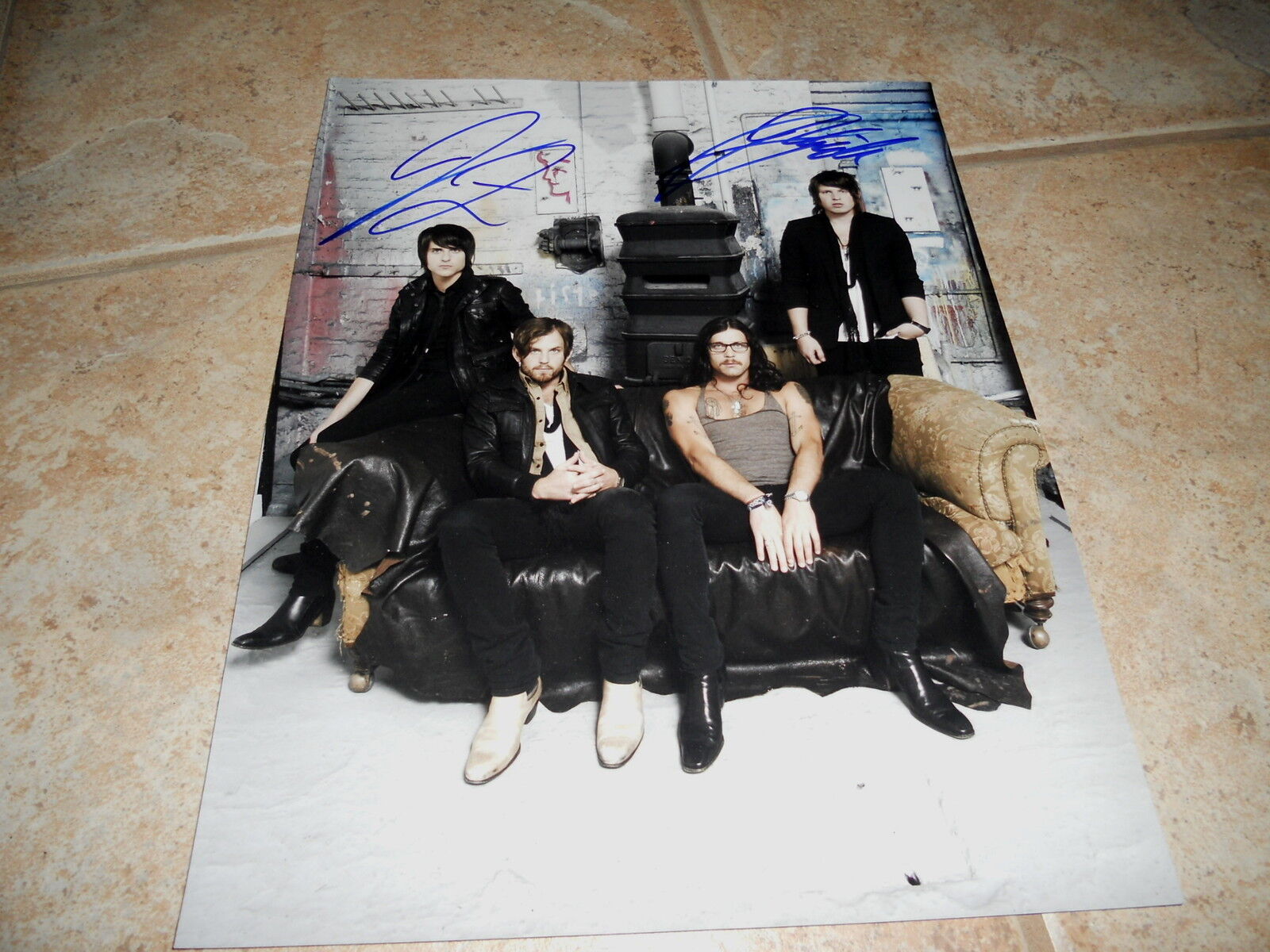 Kings or Leon Band Signed Autographed 11x14 Guitar Photo Poster painting #1 x2 F1