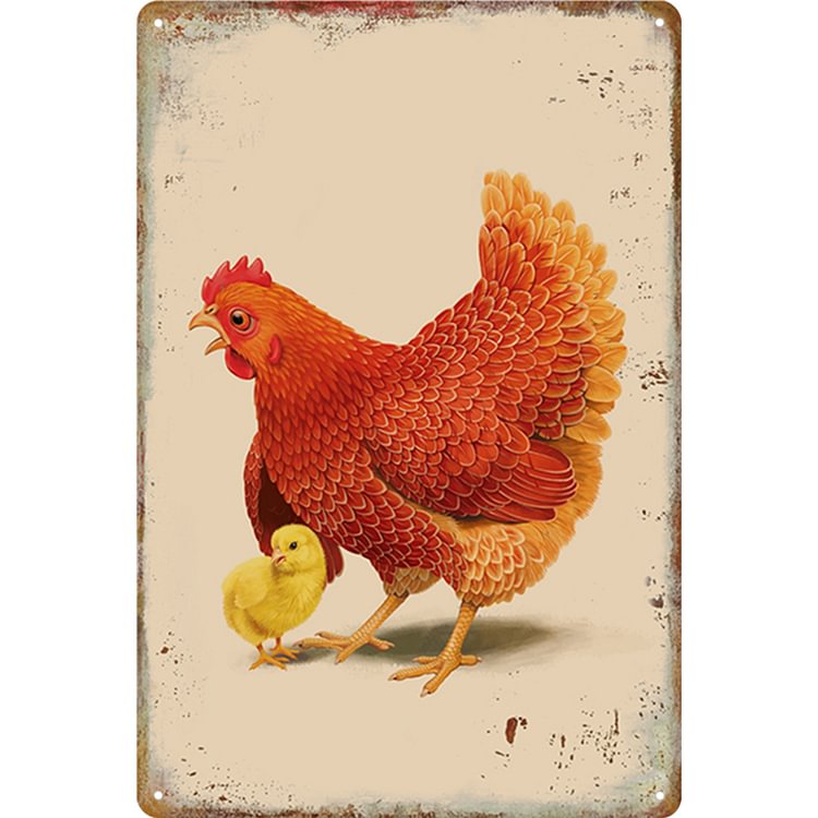 Chicken - Vintage Tin Signs/Wooden Signs - 7.9x11.8in & 11.8x15.7in