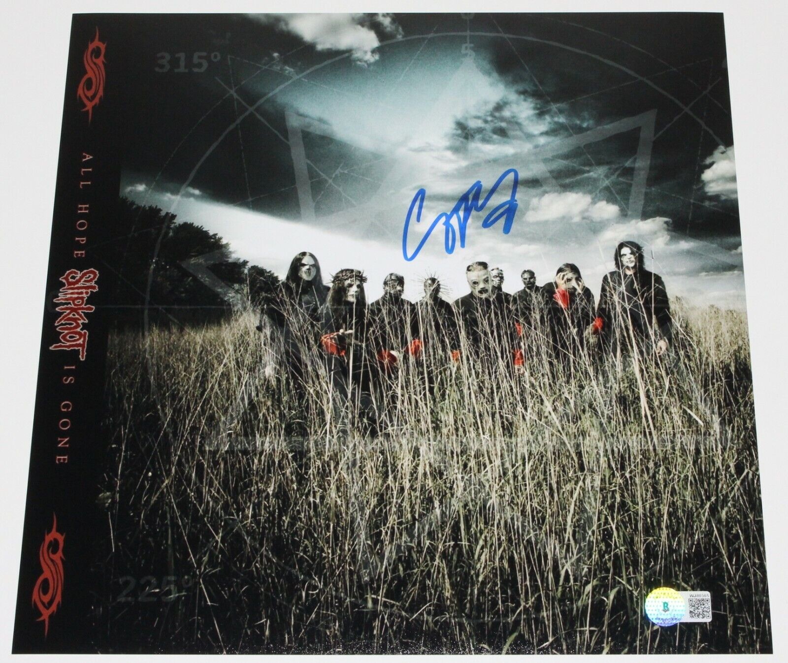 COREY TAYLOR SIGNED SLIPKNOT ALL HOPE IS GONE ALBUM 12x12 Photo Poster painting BECKETT COA BAS