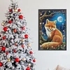 Diamond Painting -DIY Round Drill Fox in the Moonlight(30x45cm)