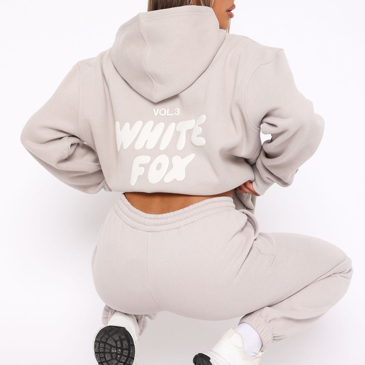 Fashion Sports LOGO Long Sleeve Pullover Hooded Sweatshirt Two Piece Set