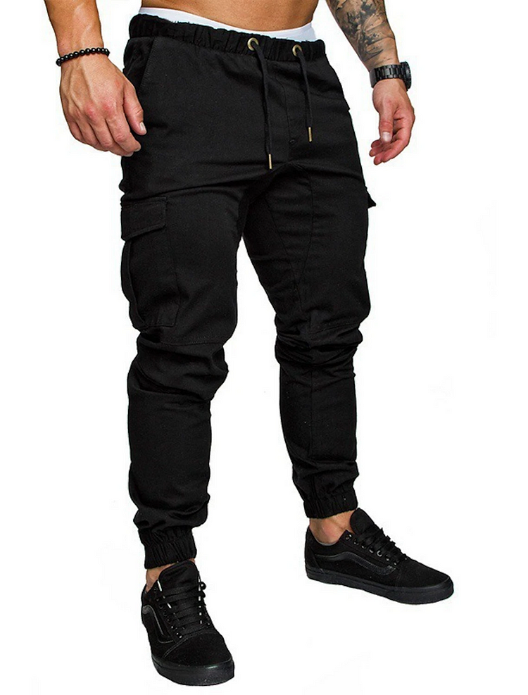 Men's Joggers Pants Drawstring Multiple Pockets