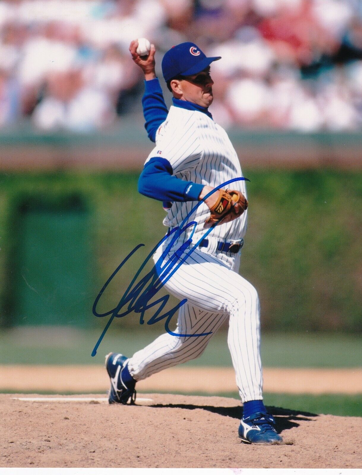 DAN PLESAC CHICAGO CUBS ACTION SIGNED 8x10