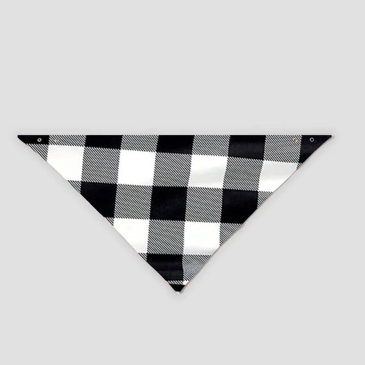 "2024 Family Christmas" Quirky Heart Letter Print Black Long Sleeve Top with Black And White Plaid Pants Family Matching Pajamas