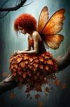 Luxury AB Velvet Diamond Painting Kit - Maple Leaf Elf