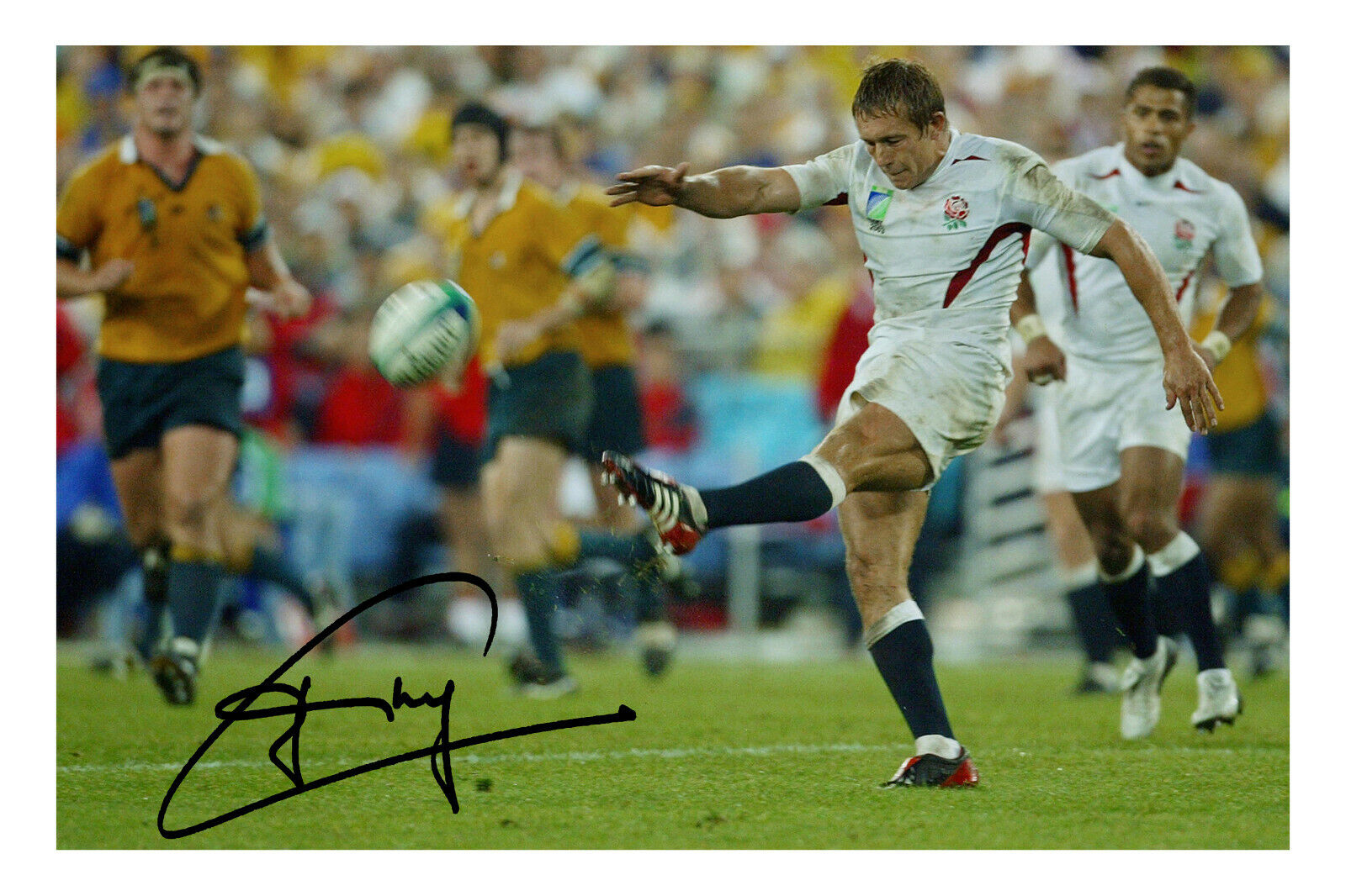 Jonny Wilkinson Signed Photo Poster painting A4 Print Autograph Rugby England 2003 World Cup