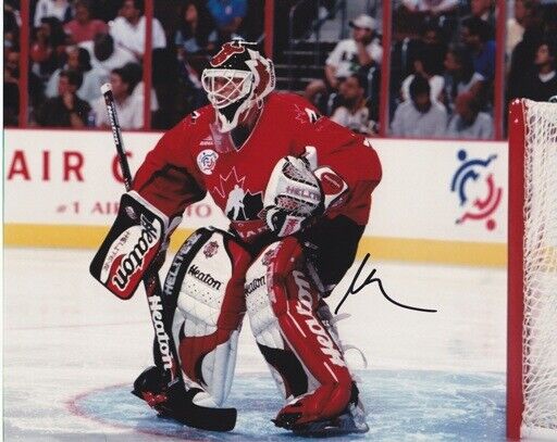 Martin Brodeur Signed New Jersey Devils 8x10 inch TEAM CANADA Photo Poster painting Autographed