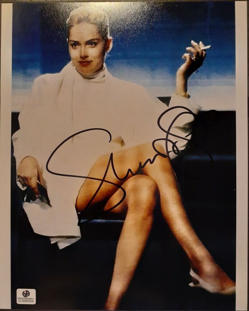 Sharon Stone signed 8x10  GAI