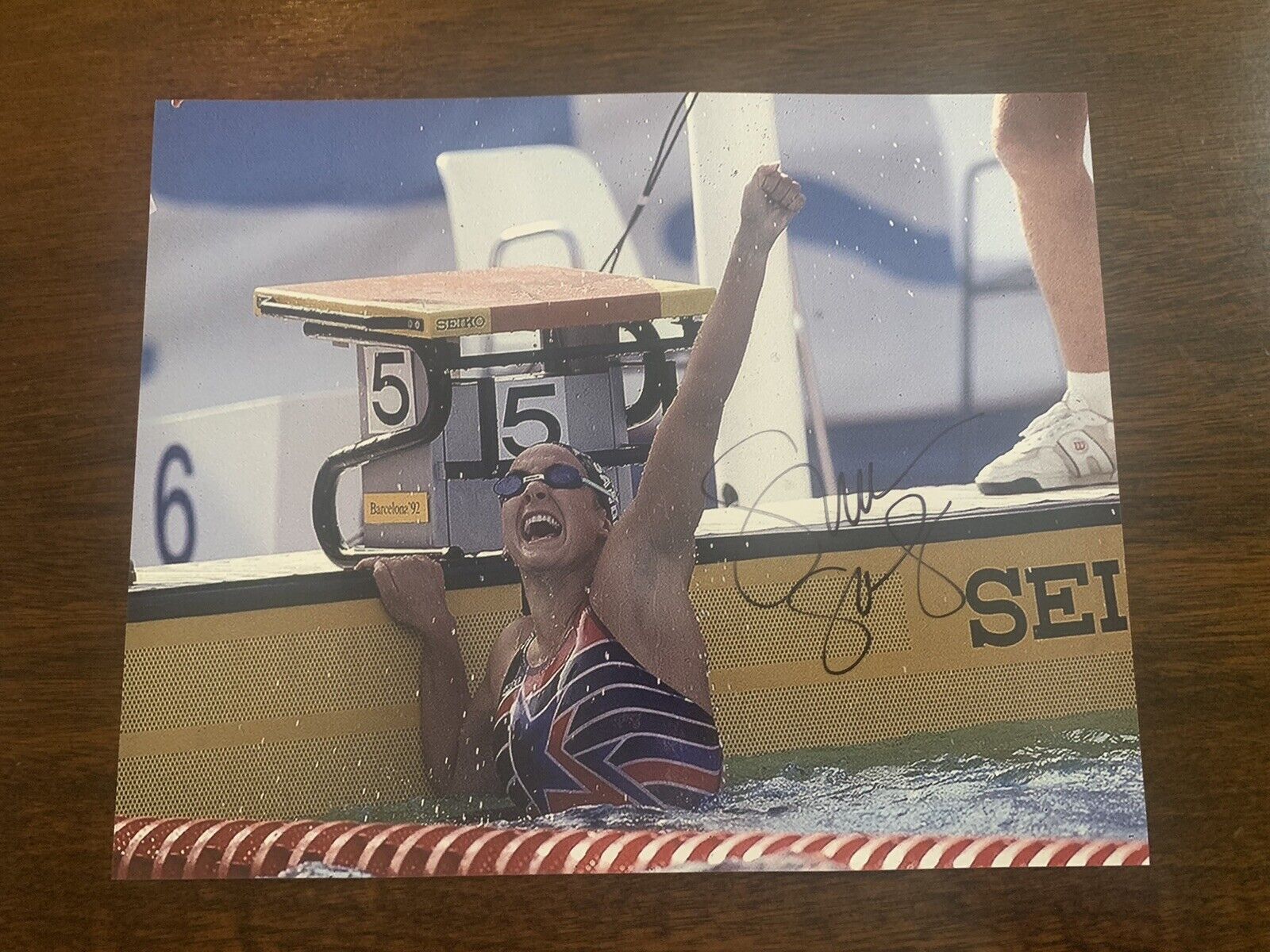 Summer Sanders signed 8x10 Photo Poster painting autographed Olympic Gold Medalist Swimming