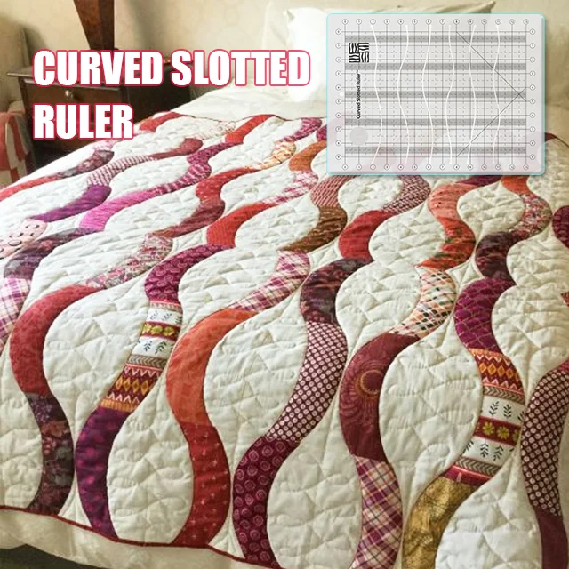Patchwork Quilt Curved Slotted Ruler (With Instructions)