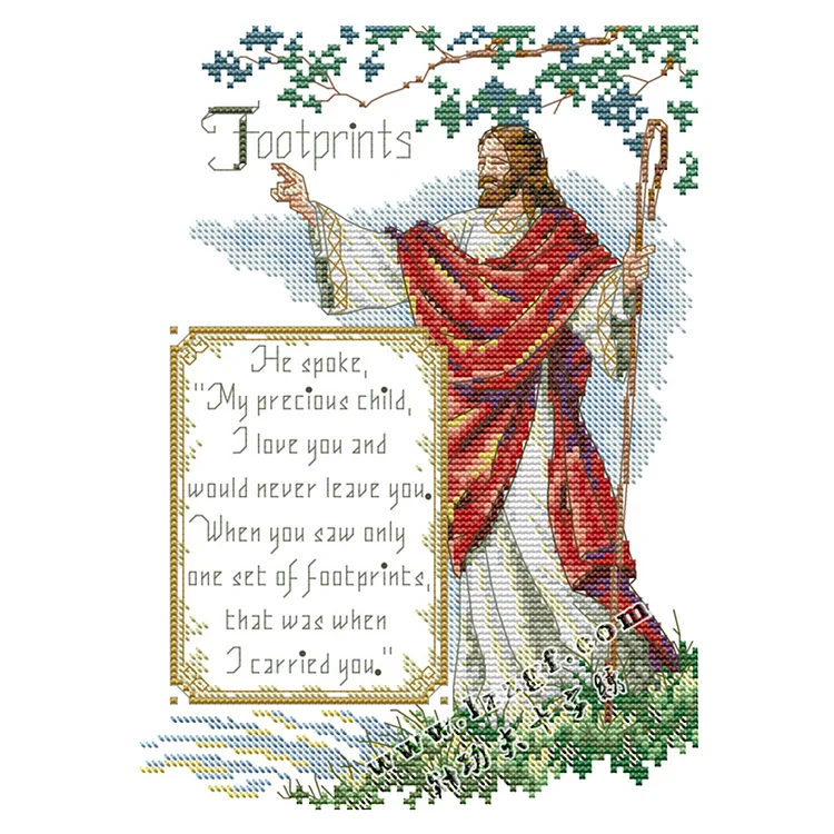 Joy Sunday Jesus 14CT Stamped Cross Stitch 21*30cm