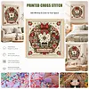 Christmas Patch Wreath Full 11CT 3 Strand Stamped Cross Stitch Kit 45x45cm tapestrymarket