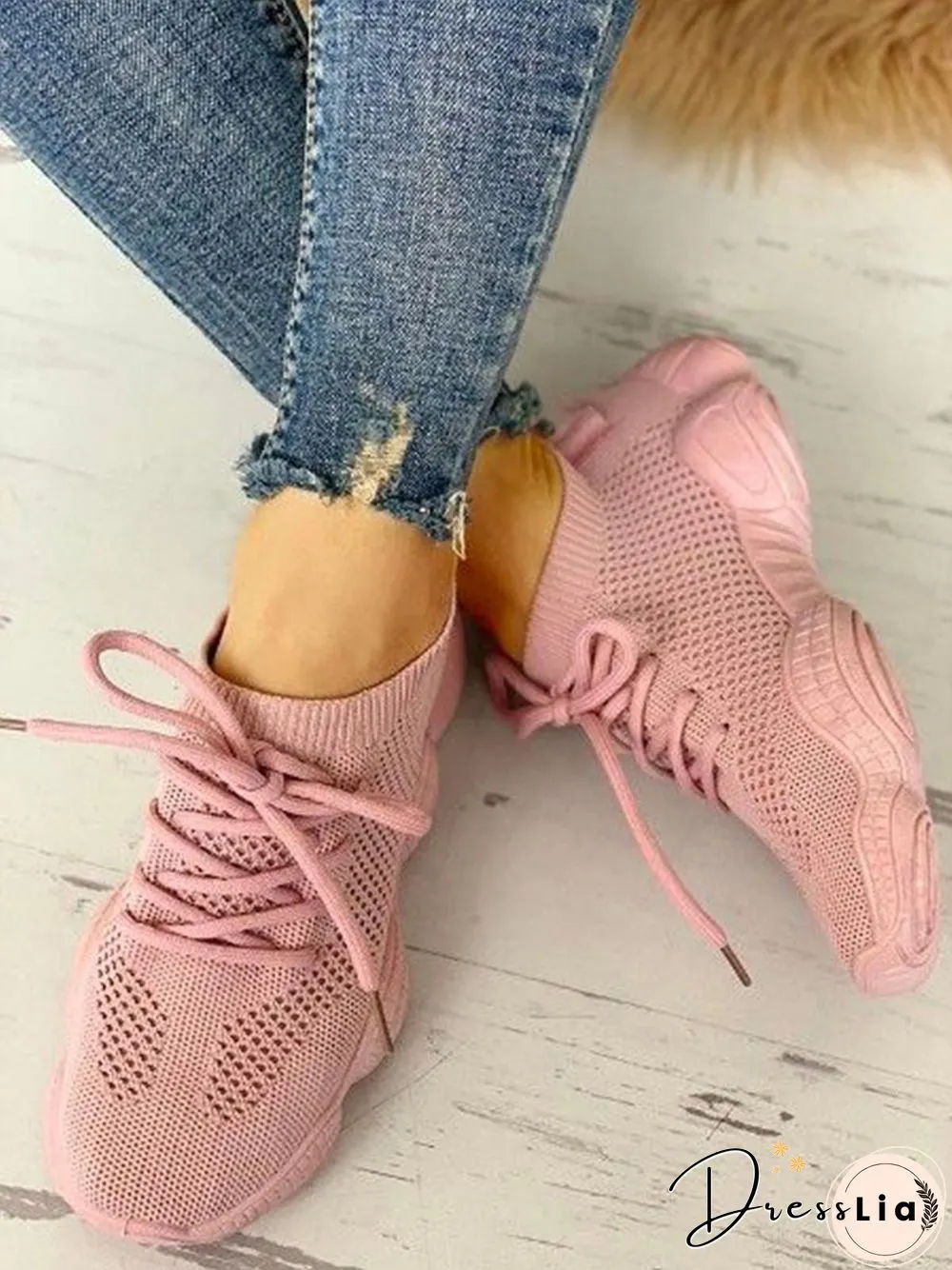 Neochrome Flyknit Breathable Lace-Up Sneakers