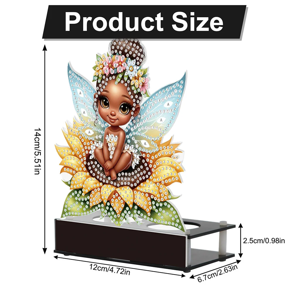 5D DIY Flower Fairy Diamond Art Mini Candle Holder for Aromatherapy Art Crafts
