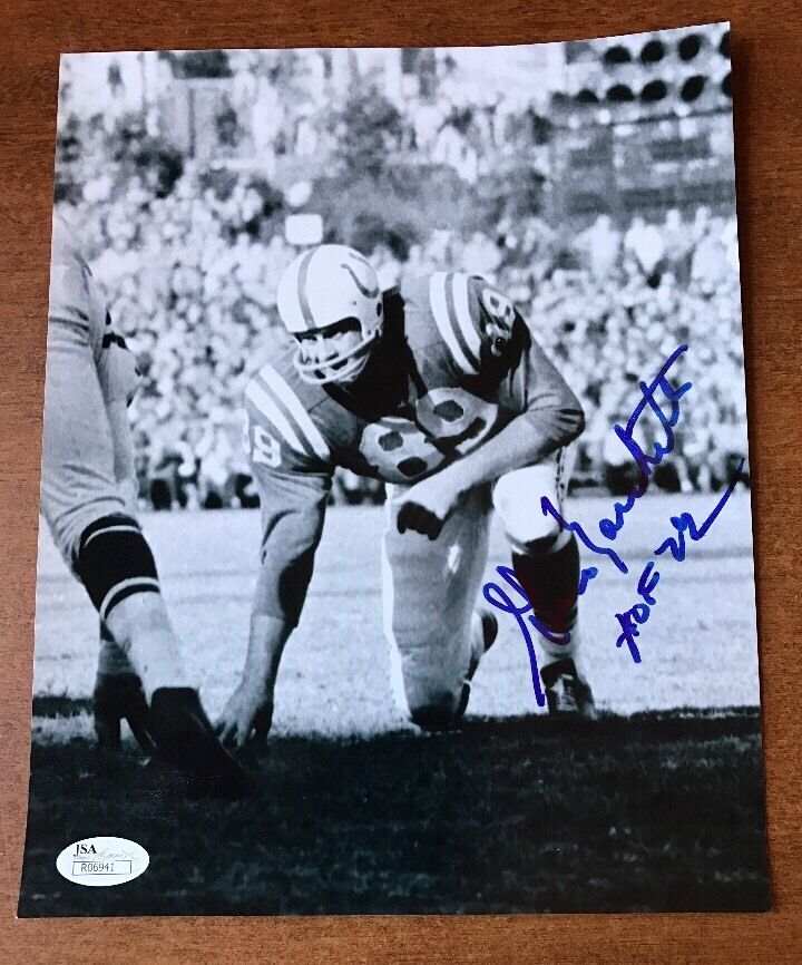 GINO MARCHETTI AUTO AUTOGRAPH SIGNED 8X10 Photo Poster painting BALTIMORE COLTS HOF JSA COA