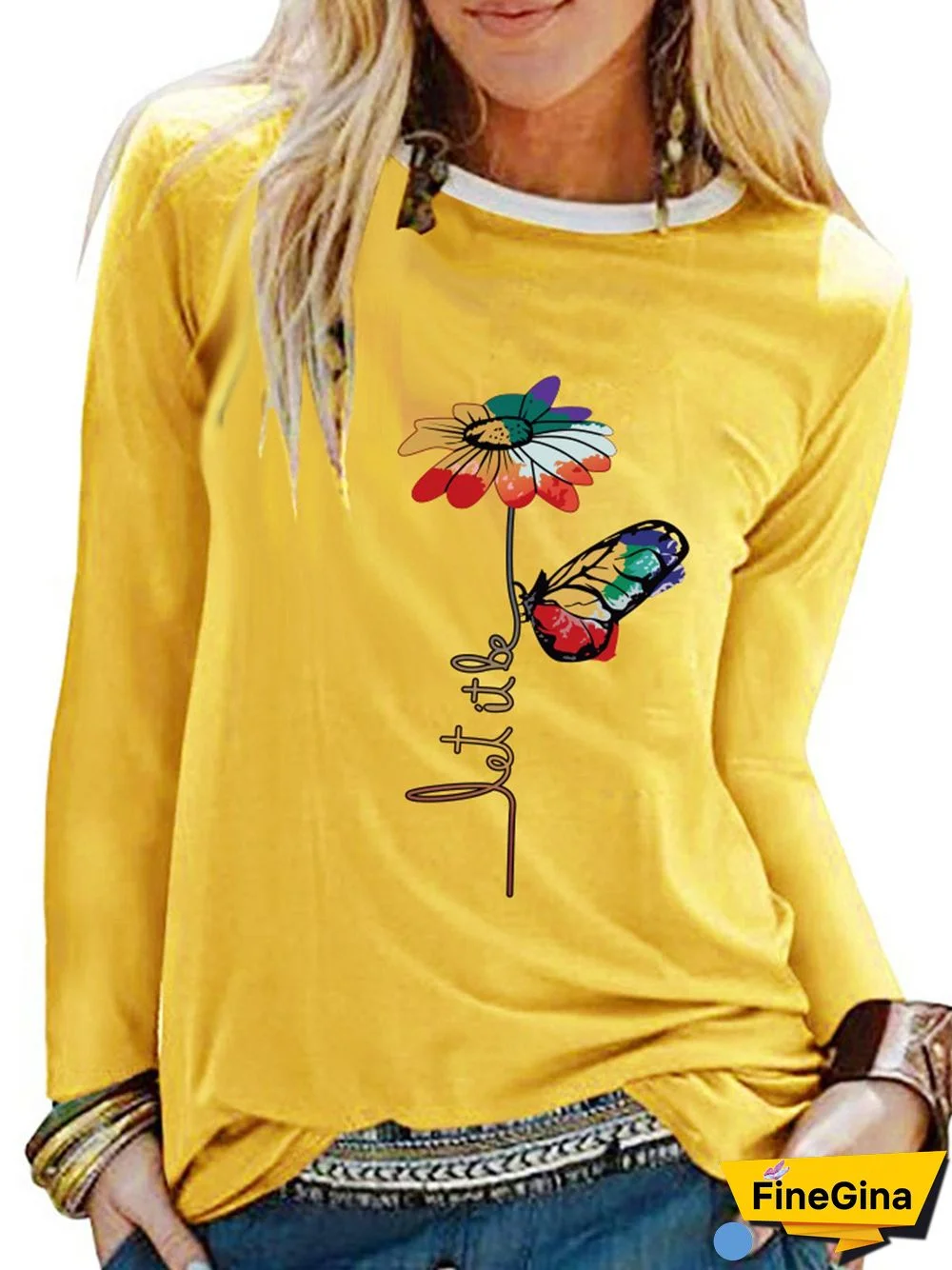 Long Sleeve Butterfly T-shirt
