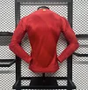 2024-2025 Player Version Spain Home Long Sleeve Soccer Shirt