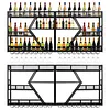 [US Local Warehouse] Metal Wall Mounted Wine Rack 3-Tier with Glass Holder for Kitchen Home Black