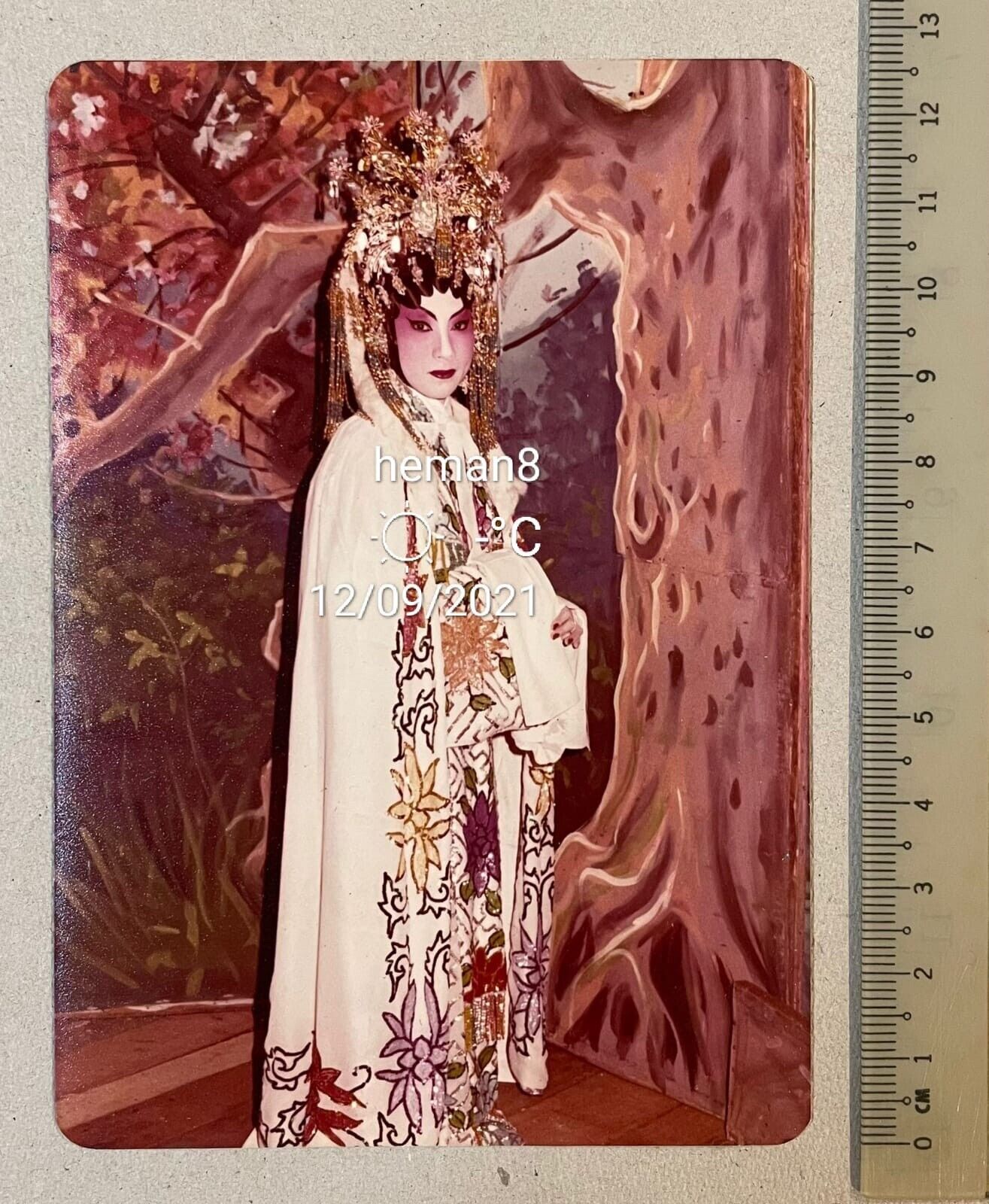 Vintage Singapore opera Photo Poster painting actress color Photo Poster painting