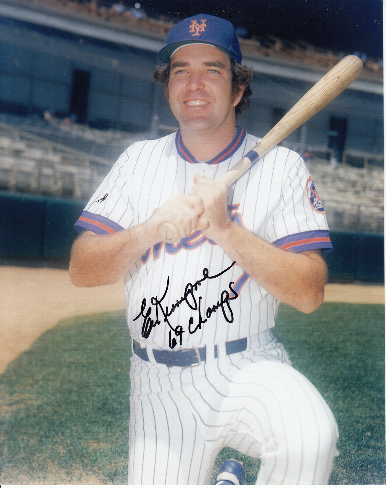 Ed Kranepool #1 8x10 Signed Photo Poster painting w/ COA New York Mets 031019