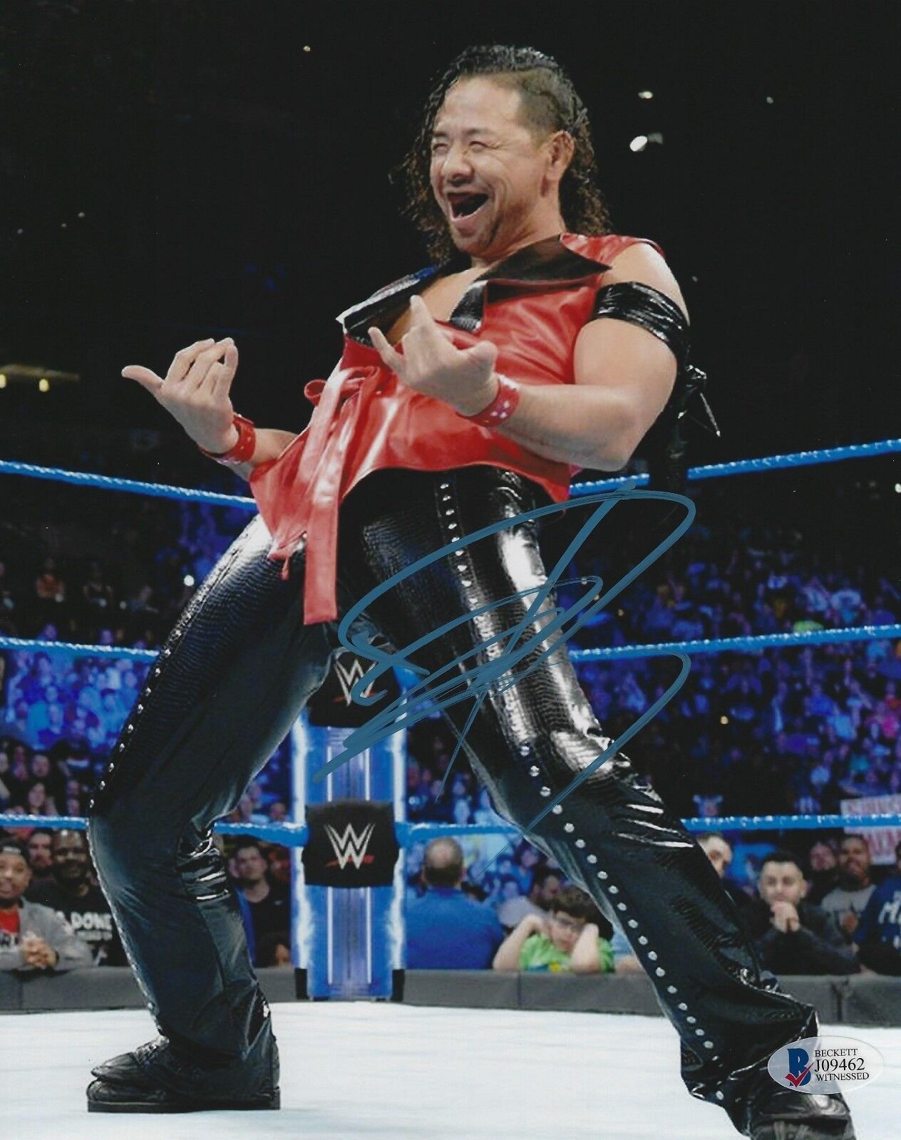 Shinsuke Nakamura Signed 8x10 Photo Poster painting BAS COA WWE NXT New Japan Pro Wrestling K-1