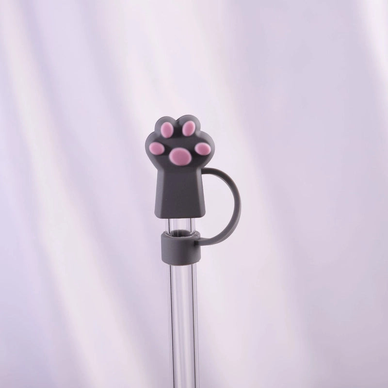 Casual Vacation Solid Color PVC Soft Rubber Straw Decorative Cap 1 Piece