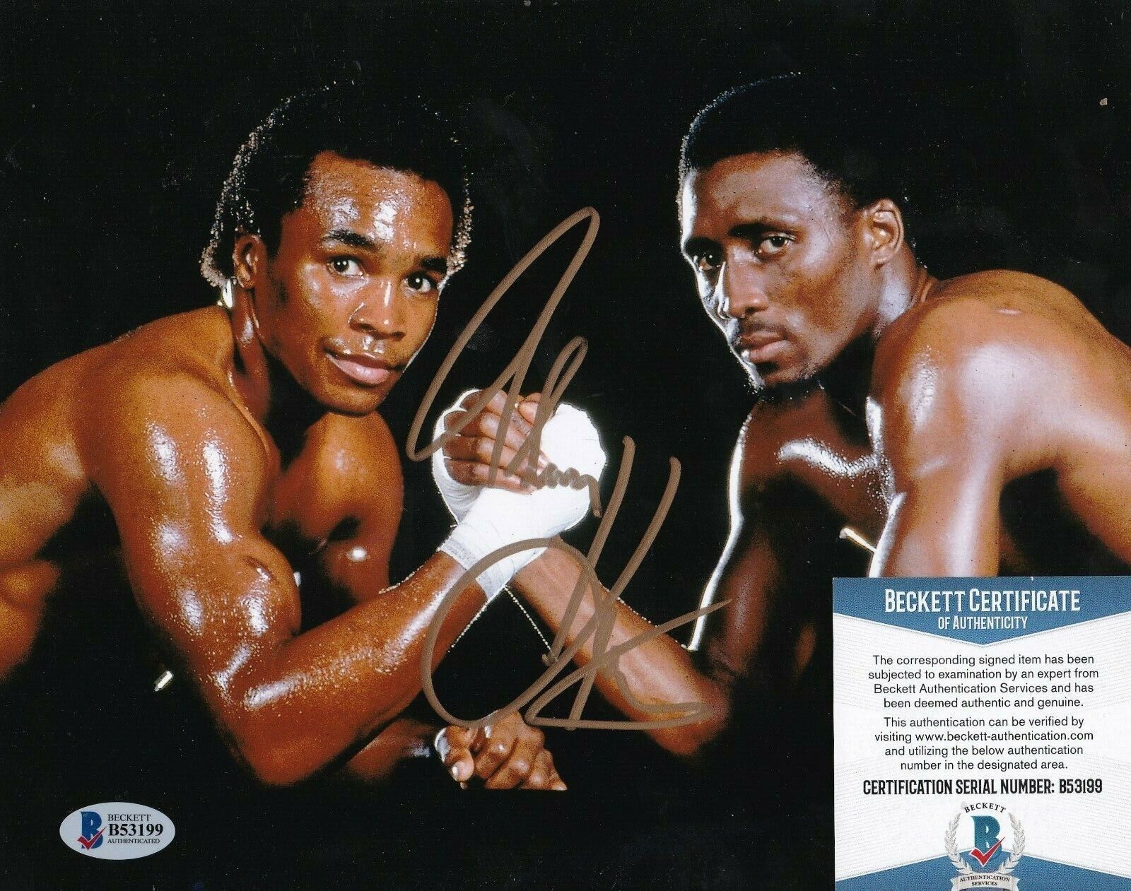 THOMAS HEARNS BOXING CHAMPIONS BECKETT AUTHENTICATED SIGNED 8X10