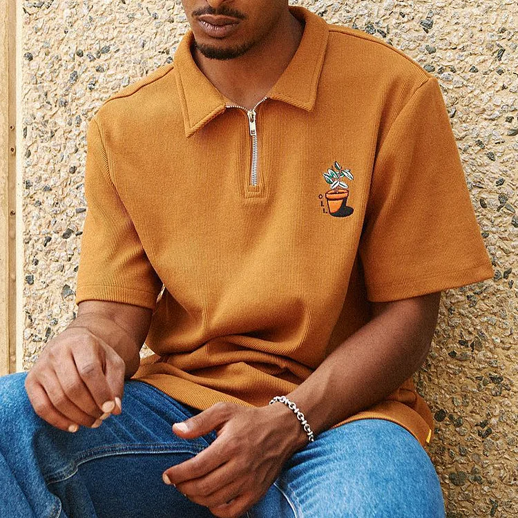 Retro Hawaiian Leisure Polo Shirt 0f49