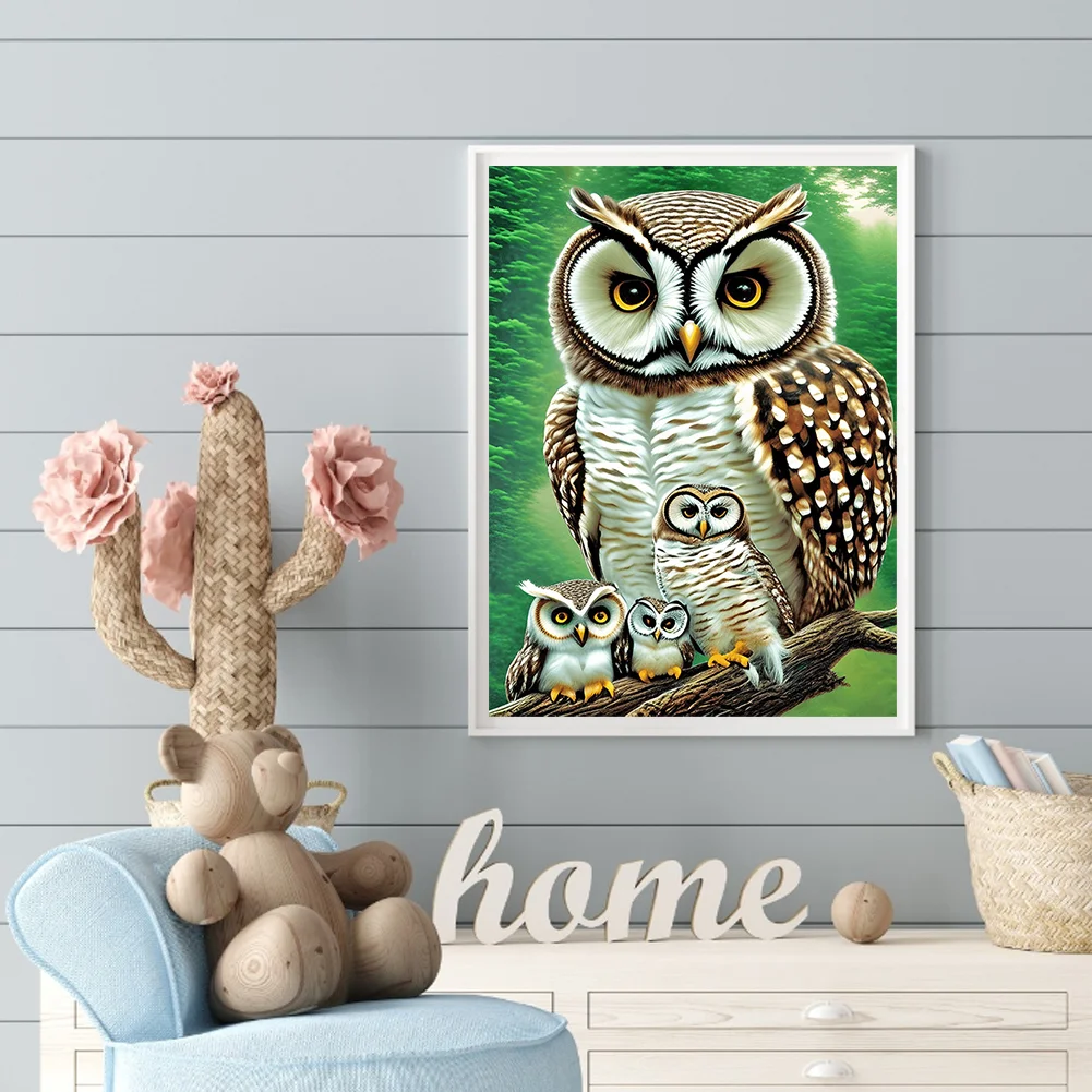Diamond Painting - Full Round Drill - Owl(30*40cm)