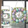 (US Only)2D Flat DIY Easter Diamond Painting Clock Pendant for Living Room Decoration