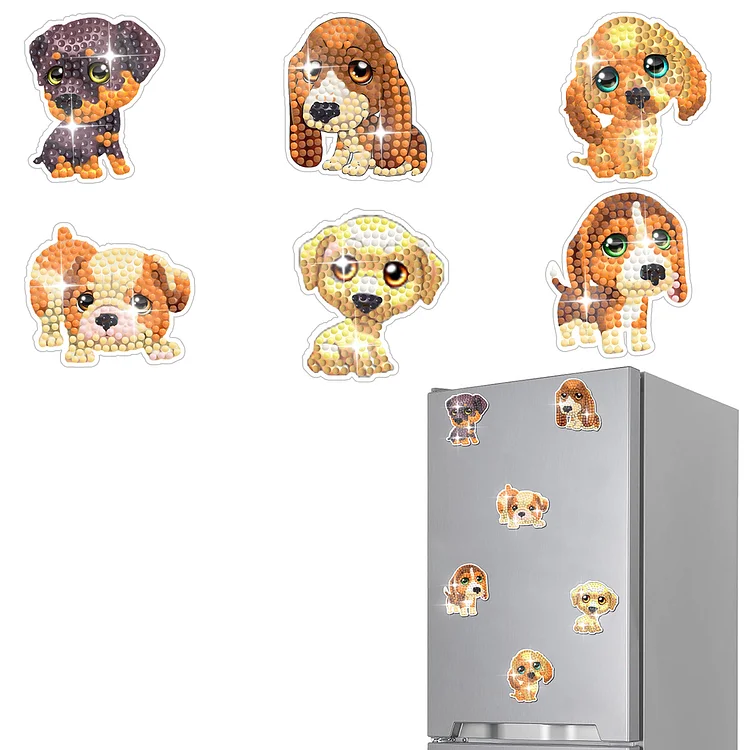 DIY Diamond Painting Fridge Stickers - Dog