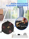 Floor Scrubber 1/4 Quick Connector Powerful Pressure Washer 2500PSI with 3 Wheel