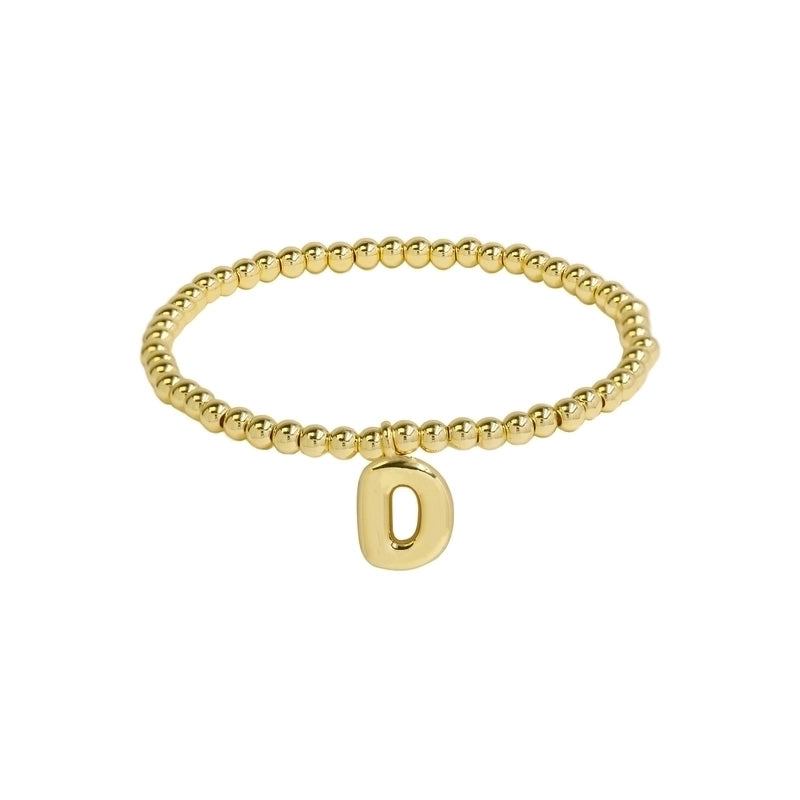 Hot Sale 18K Brass Glossy 26 English Letters Copper Bead Filament Adjustable Fashion Bracelet