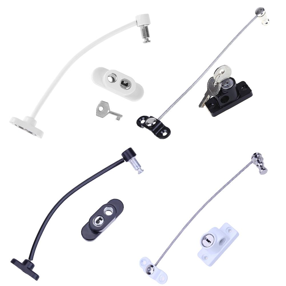 

1pc Window Door Restrictor Child Baby Safety Security Cable Lock Catch Wire, White, 501 Original
