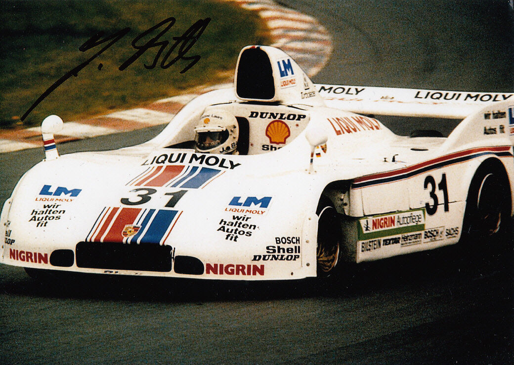 Jurgen Barth Hand Signed Porsche 908 7x5 Photo Poster painting.