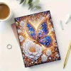 Flower Butterfly 5D DIY Diamond Art Painting Notebook Kit 50 Pages A5 Rhinestone Art Painting Notebook Kit for Adults Beginners Holiday Birthday Gift