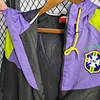 2023/2024 Brazil Windbreaker(Black-Purple)Football Shirt 1:1 Thai Quality