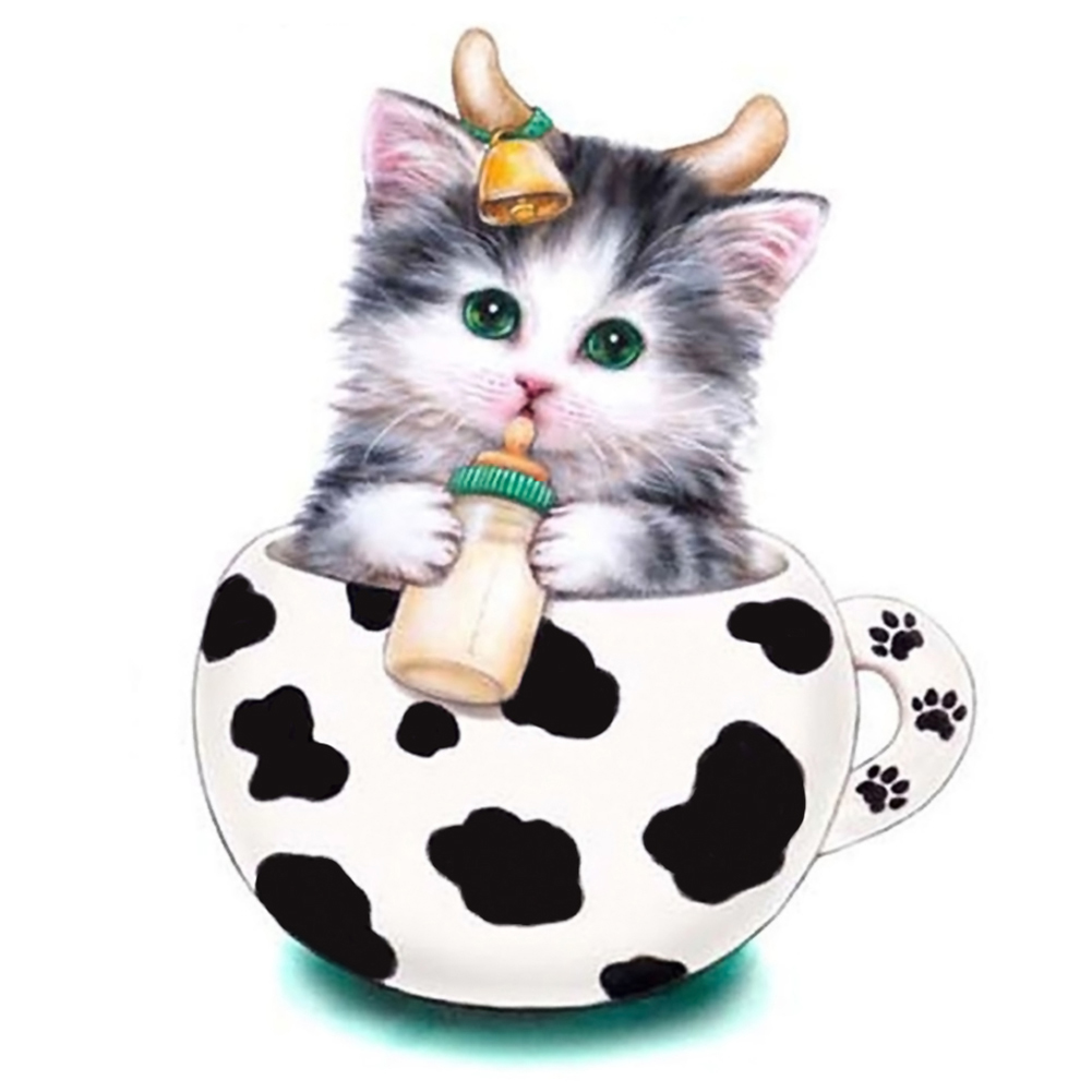 

Cup Cat Baby - Special Shaped Diamond Painting - 30*30CM, 501 Original