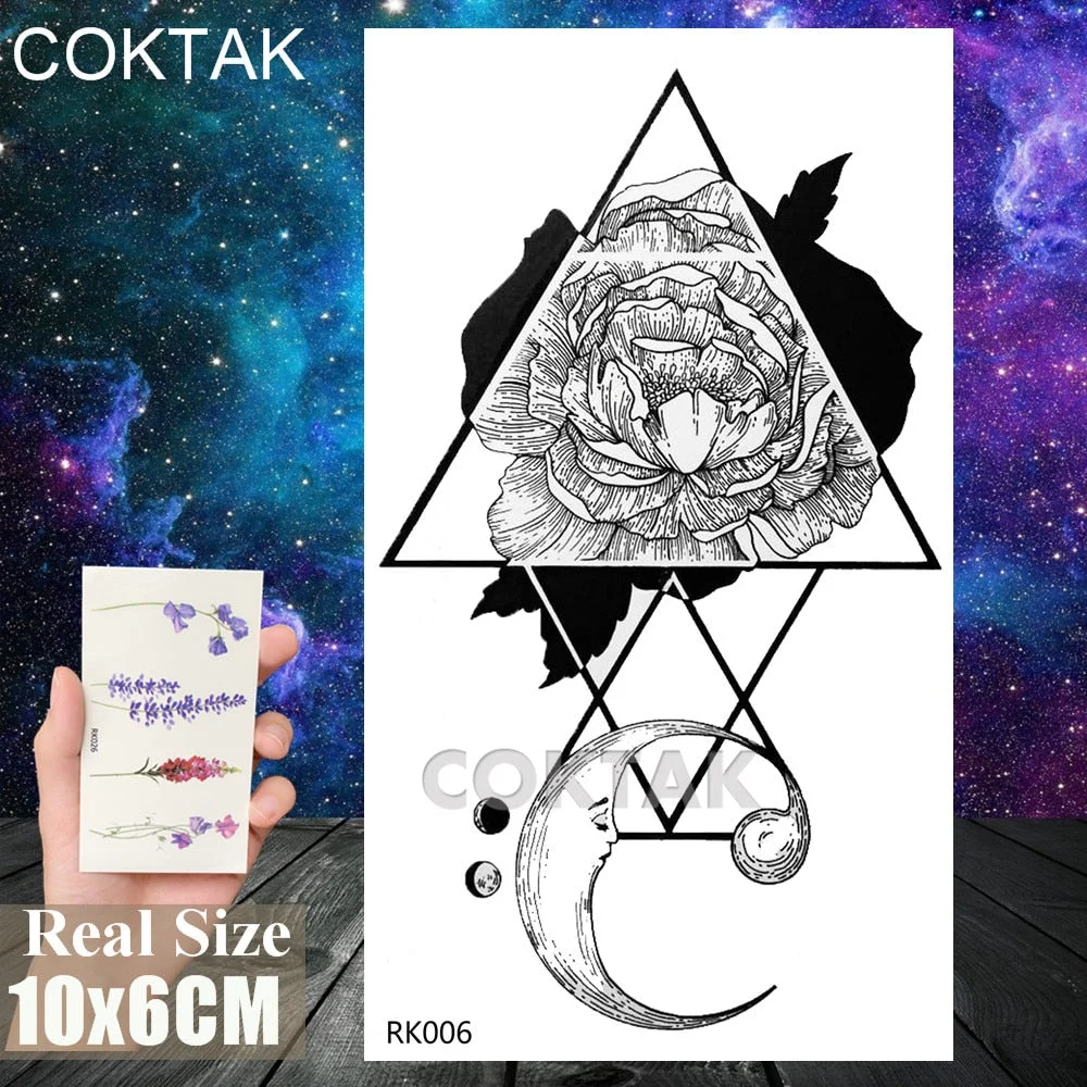 Sexy Red Lips Tooth Tongue Temporary Tattoos Sticker For Adult Body Art Painting Chest Tatoos Fake Waterproof Tattoo Paper