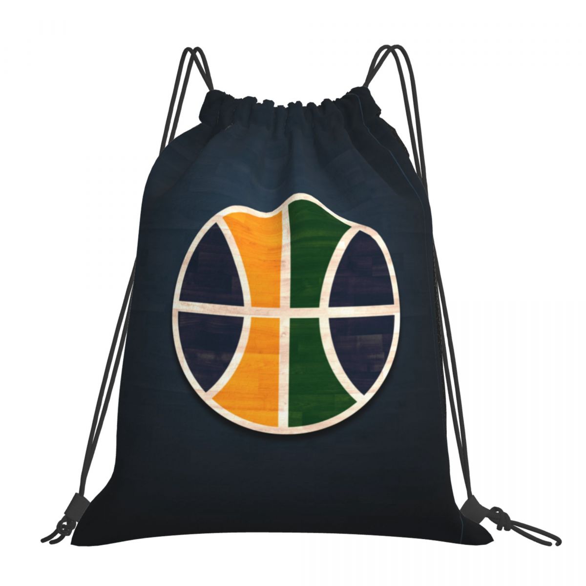 Utah Jazz Foldable Sports Gym Drawstring Bag
