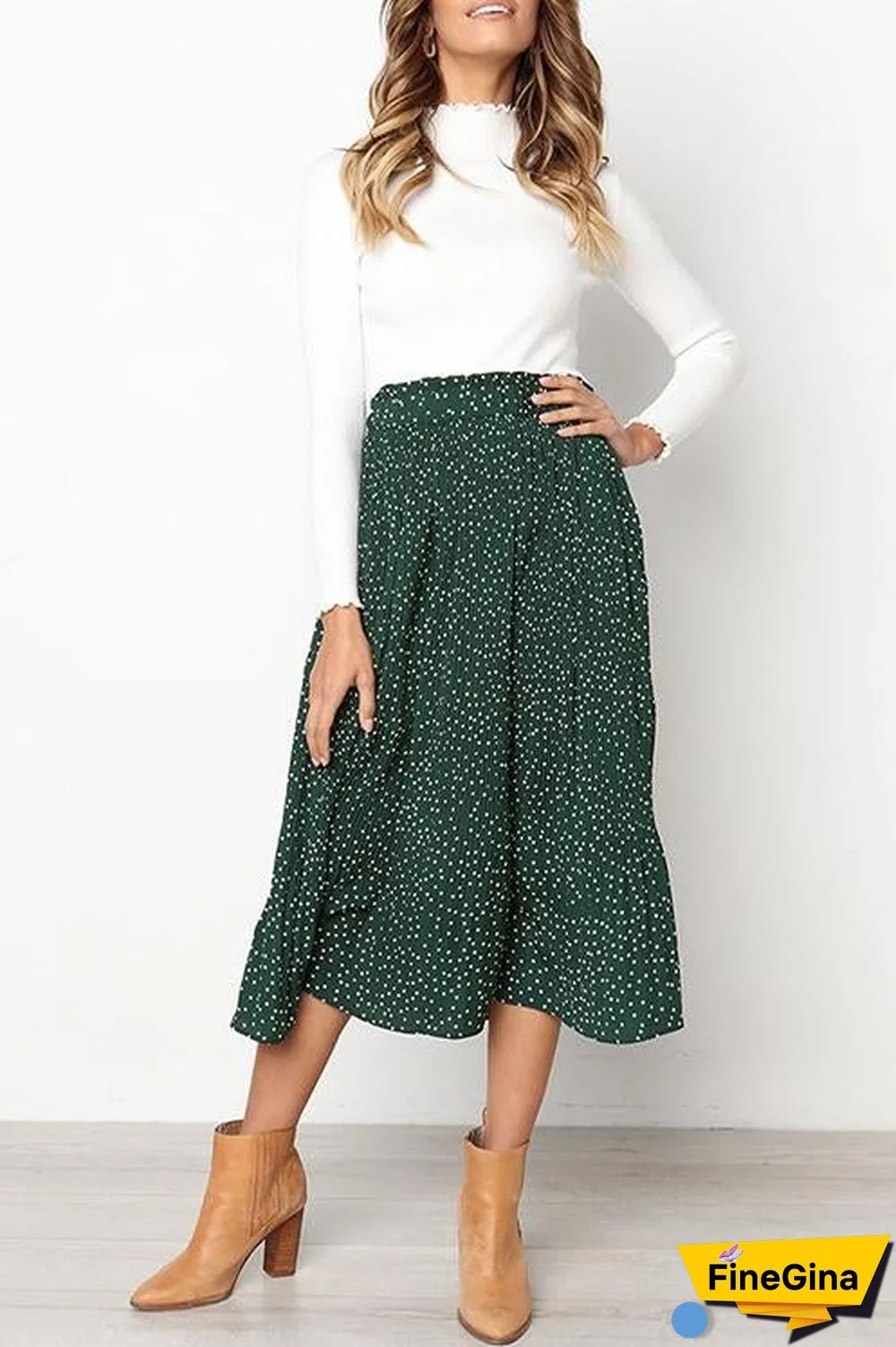 Love Forever Pleated Pocketed Midi Skirt