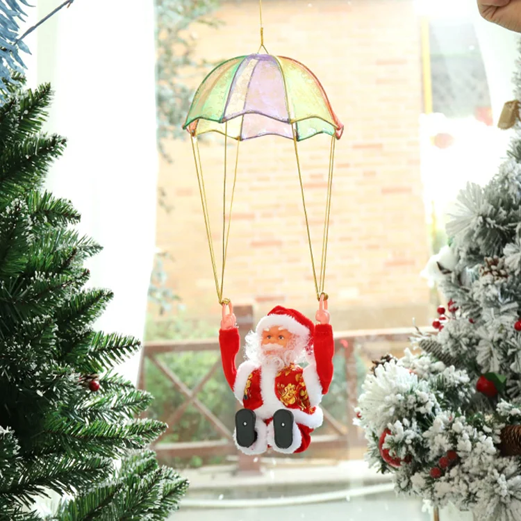 Christmas Gift Parachute Somersault Electric Music Santa Claus | 168DEAL