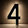 LED Illuminated Modern Address Sign Waterproof Personalized Solar Powered Address Number Dusk To Dawn Adhesive Or Screw Mount for Outside House Light Up Courtyard Hotel Bar