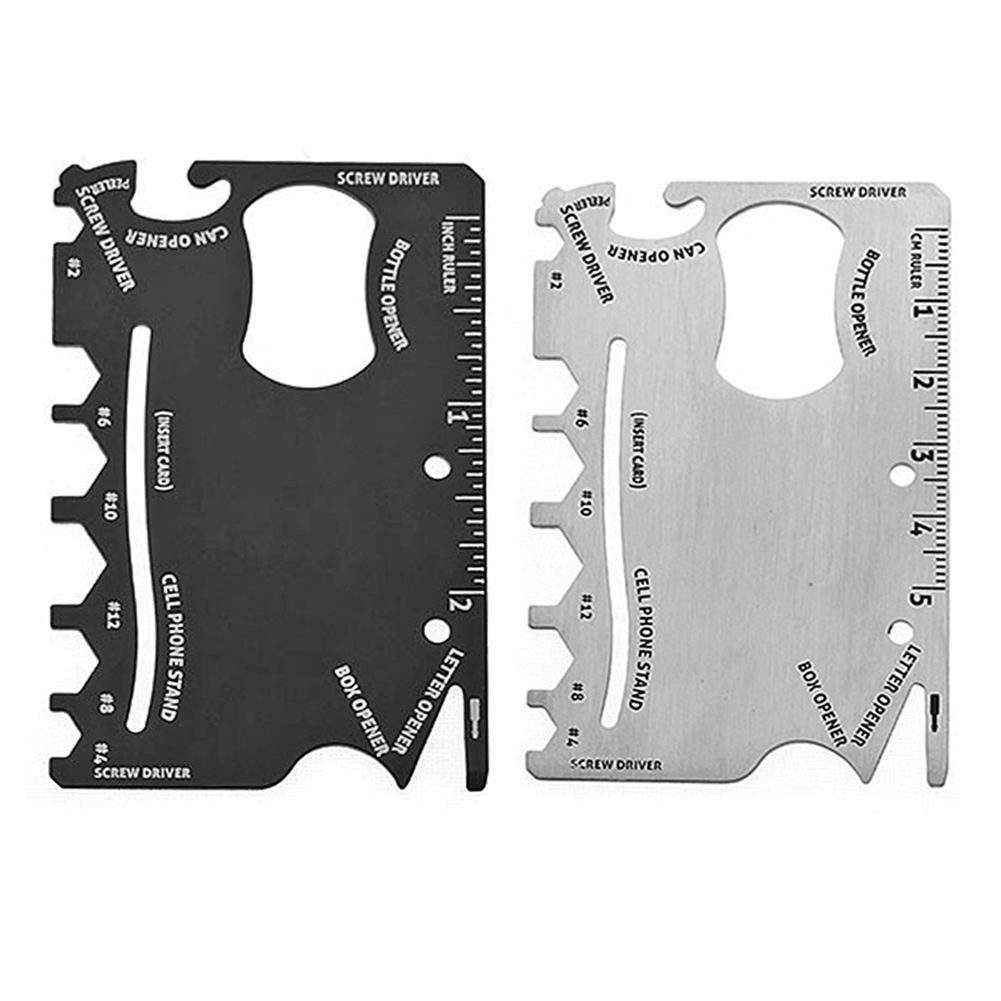 

Pocket Multi Tool Card Bottle Opener Knife Screwdriver Outdoor Gear Gadget, Black, 501 Original