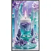 Glass Candle Flower-11CT Stamped Cross Stitch 40*70cm (Big Size) tapestrymarket