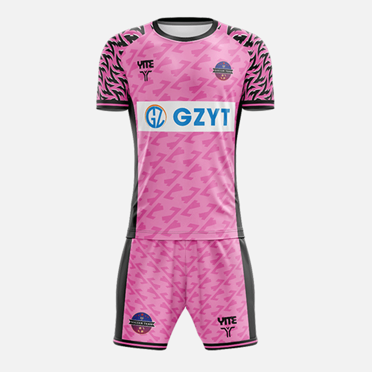 YITE | LZ24-011-Black And Pink Soccer Uniforms