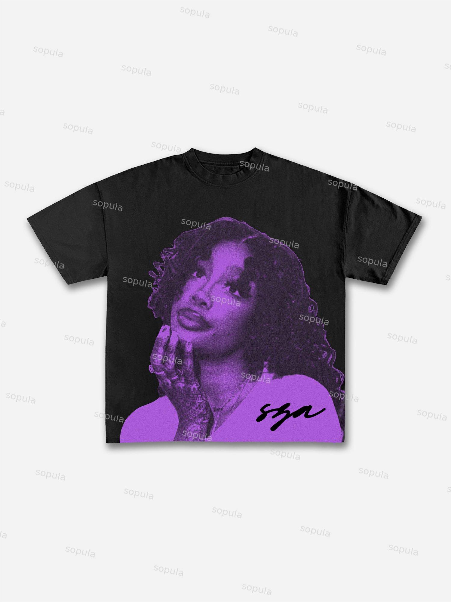 Vintage Sza Graphic Cotton T-shirt - Sopula｜Premium Graphic Tees & Graphic Clothing