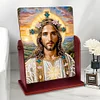 (US Local)Jesus Special Shape Diamond Painting Mirror Table Top Diamond Mirror Kit