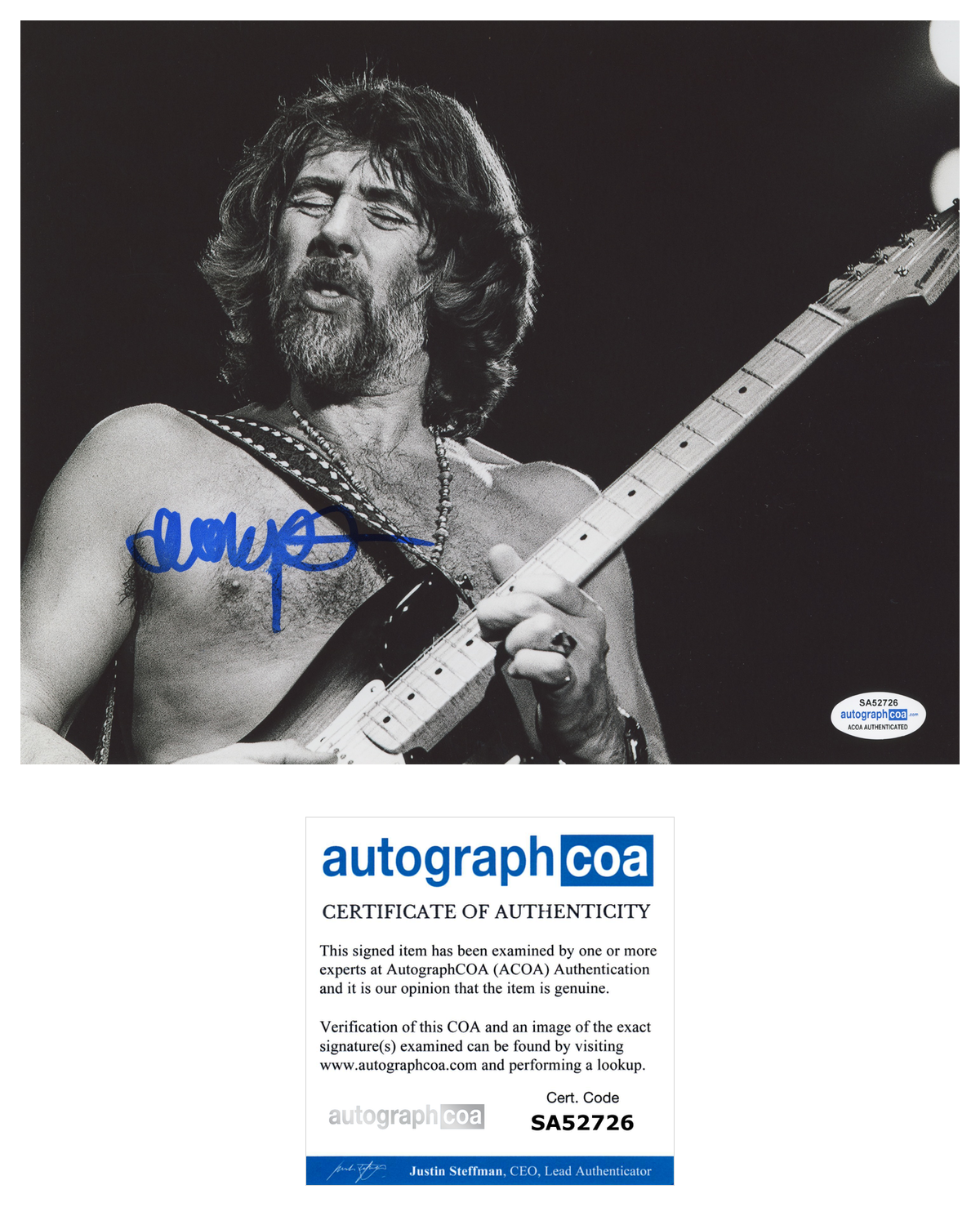 John Mayall Signed Autograph 8x10 Photo Poster painting The Bluesbreakers Guitarist ACOA COA