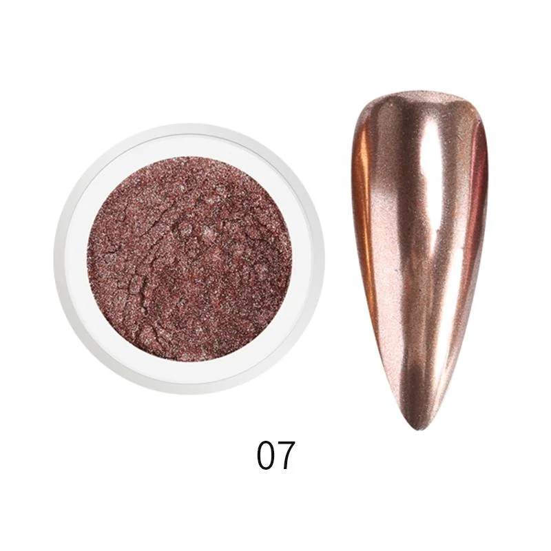 1 Box Solid Mirror Nail Glitters Powder Dust for Metal Nail Art Nail Powder Chrome Pigment DIY Nail Art Decorations